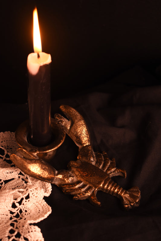 Gold Lobster Candle Holder