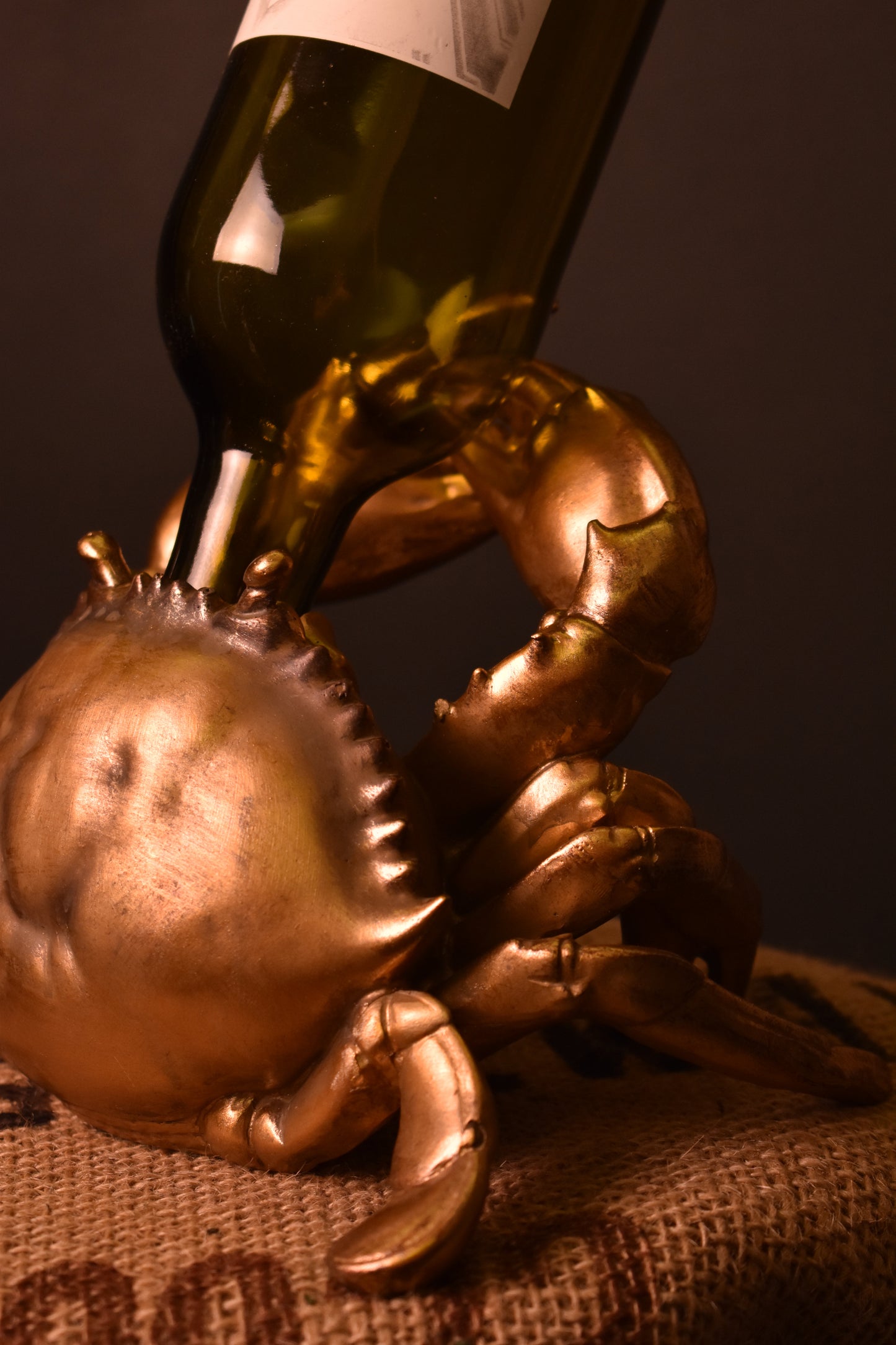 Gold Crab Bottle Holder