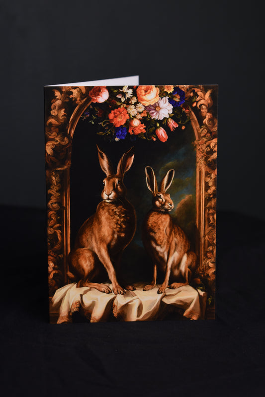 Pair Of Hares A6 Card