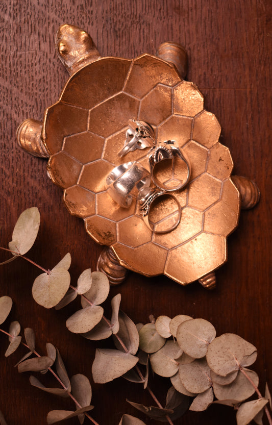 Gold Turtle Dish