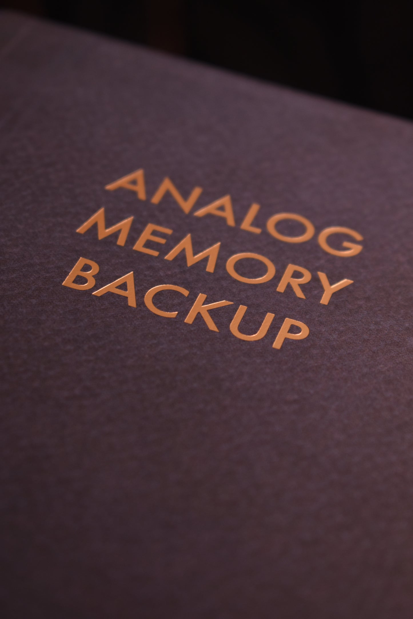 A5 Notebook 'Analog Memory Backup'