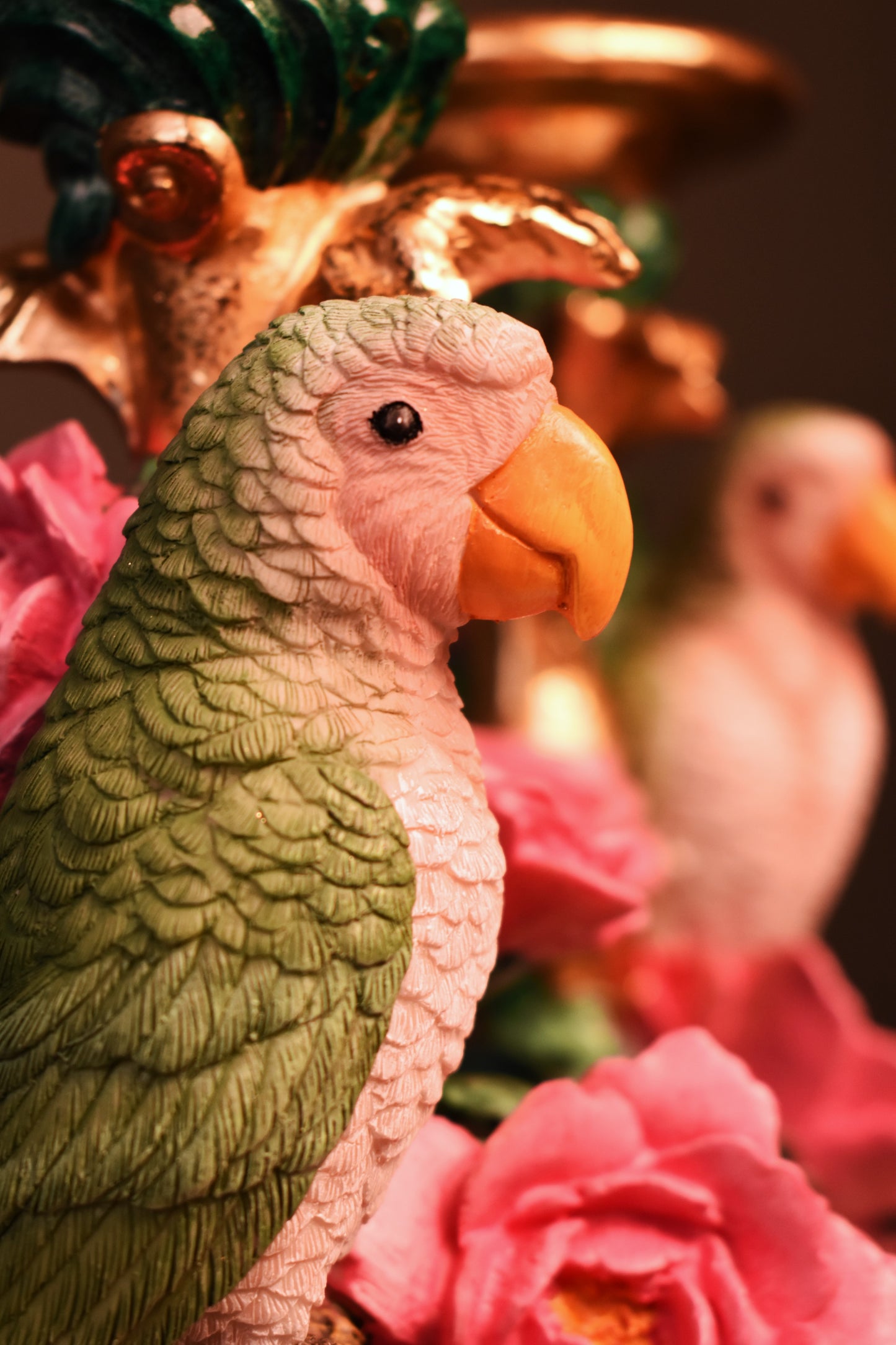 Pair of Ornate Parrot Candle Holders