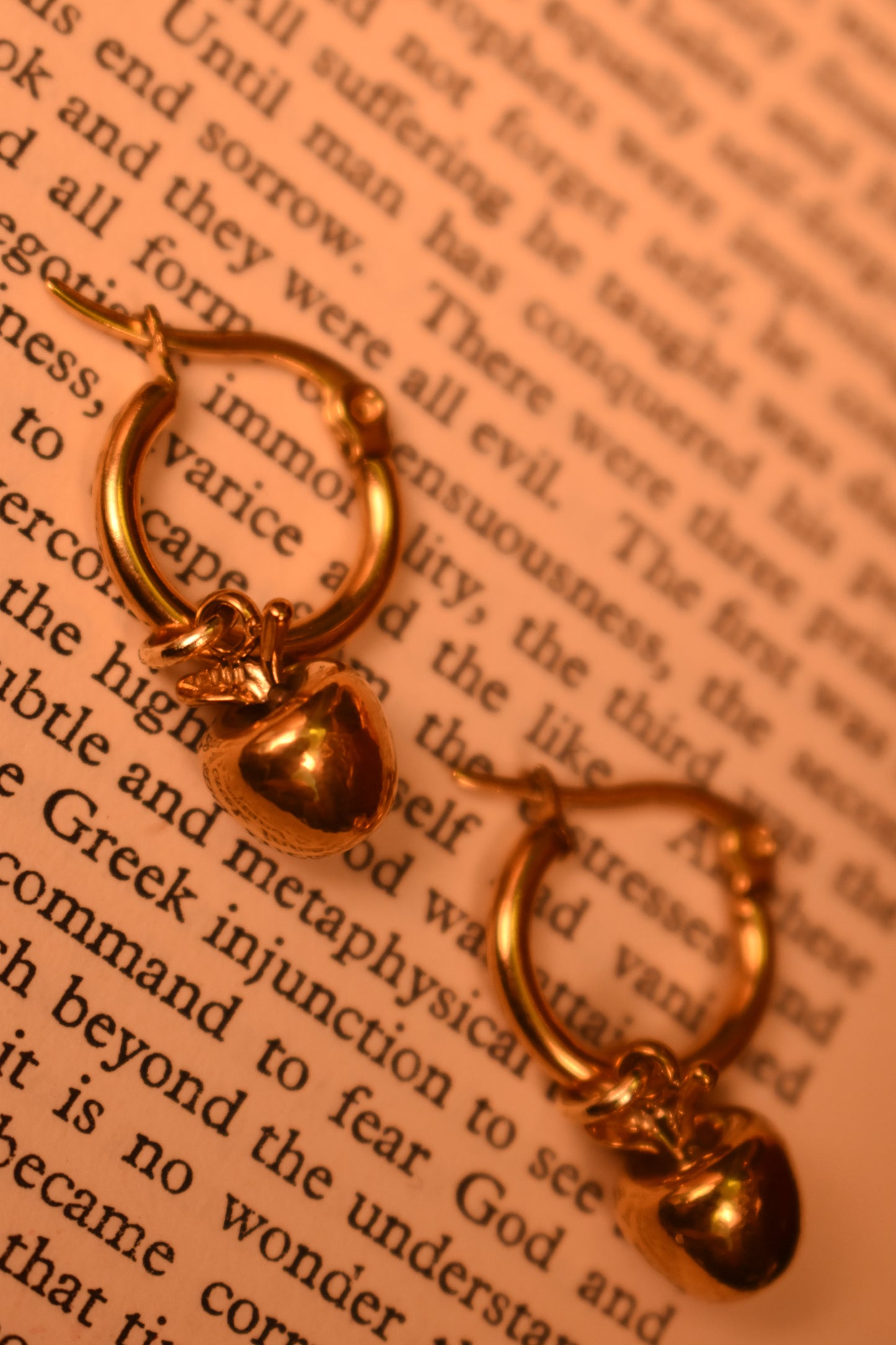 Forbbiden Fruit Earrings Gold - Forbidden Love