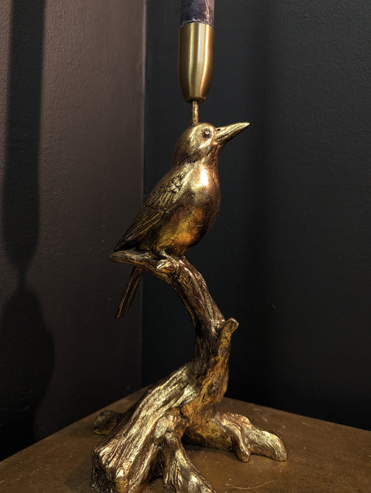 Gold Bird Candle Holder