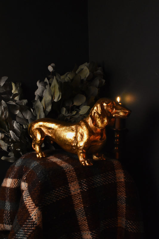 Gold Dachshund Ornament